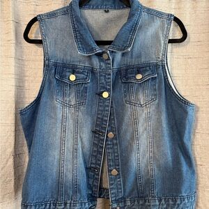 Denim Sleeveless Vest